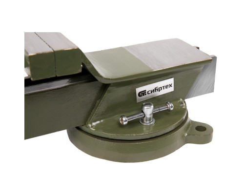 Тиски слесарные, 100 мм, стальные, поворотные Сибртех 18618