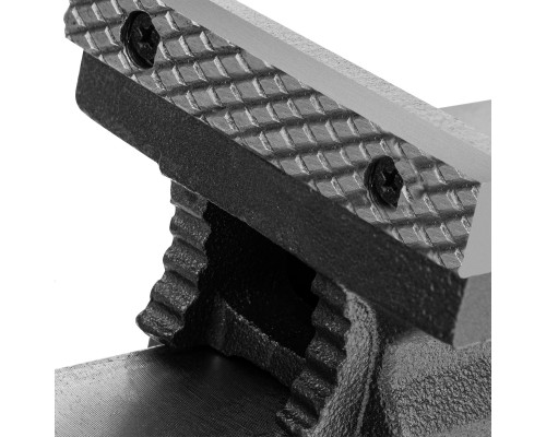 Тиски слесарные BVH-100, 100 мм, поворотные, стальная направляющая, с наковальней Denzel 18683