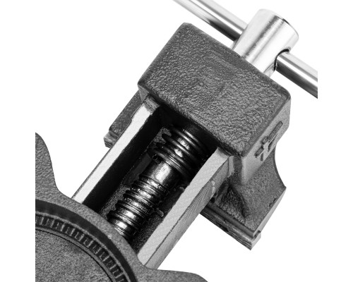 Тиски слесарные BVH-100, 100 мм, поворотные, стальная направляющая, с наковальней Denzel 18683