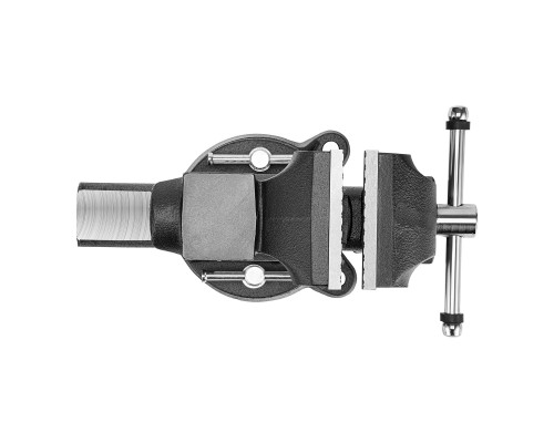 Тиски слесарные BVH-100, 100 мм, поворотные, стальная направляющая, с наковальней Denzel 18683