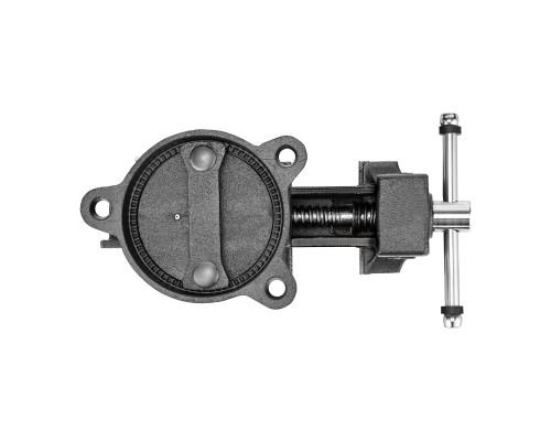 Тиски слесарные BVH-100, 100 мм, поворотные, стальная направляющая, с наковальней Denzel 18683