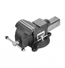 Тиски слесарные BVH-125, 125 мм, поворотные, стальная направляющая, с наковальней Denzel 18684