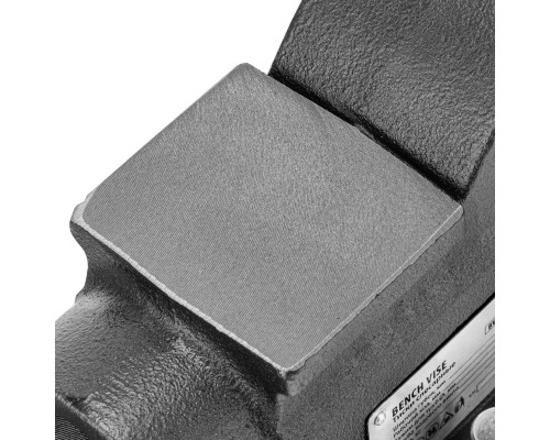 Тиски слесарные BVH-125, 125 мм, поворотные, стальная направляющая, с наковальней Denzel 18684