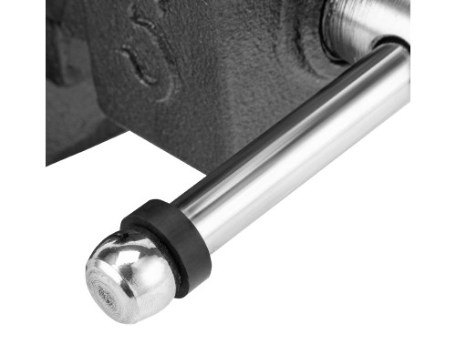 Тиски слесарные BVH-125, 125 мм, поворотные, стальная направляющая, с наковальней Denzel 18684