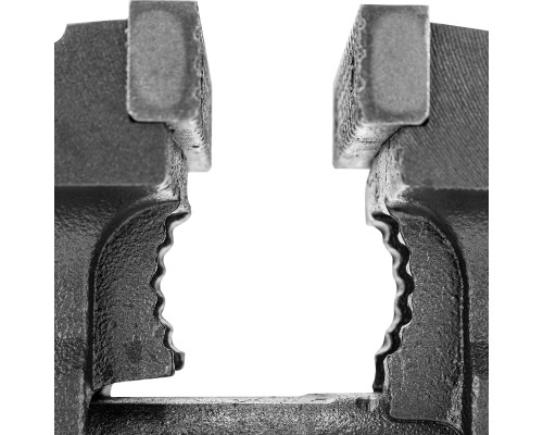 Тиски слесарные BVH-125, 125 мм, поворотные, стальная направляющая, с наковальней Denzel 18684