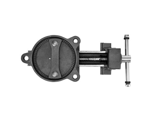 Тиски слесарные BVH-125, 125 мм, поворотные, стальная направляющая, с наковальней Denzel 18684