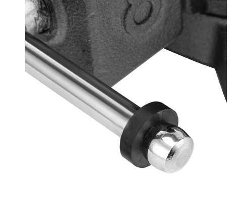 Тиски слесарные BVH-200, 200 мм, поворотные, стальная направляющая, с наковальней Denzel 18686