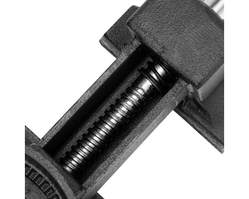 Тиски слесарные BVH-200, 200 мм, поворотные, стальная направляющая, с наковальней Denzel 18686