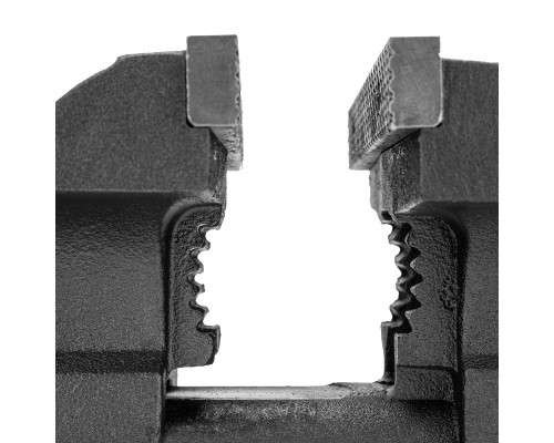 Тиски слесарные BVH-200, 200 мм, поворотные, стальная направляющая, с наковальней Denzel 18686