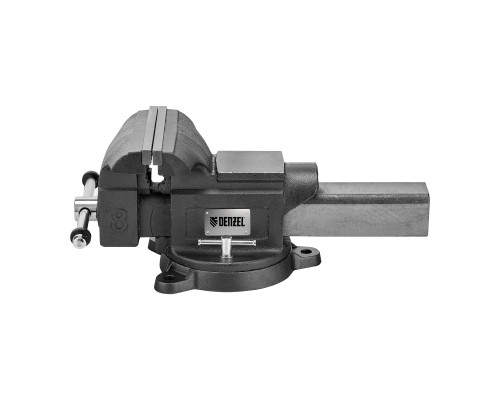 Тиски слесарные BVH-200, 200 мм, поворотные, стальная направляющая, с наковальней Denzel 18686