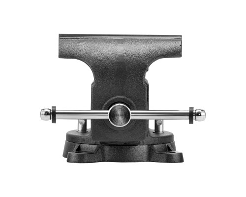 Тиски слесарные BVH-200, 200 мм, поворотные, стальная направляющая, с наковальней Denzel 18686