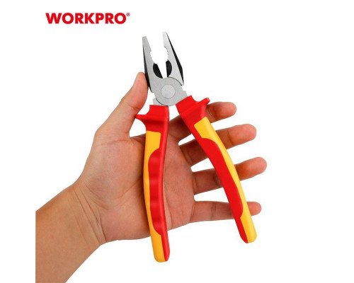 Плоскогубцы диэлектрические WORKPRO 180 мм (до 1000 В) WP342002