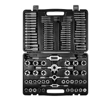 Набор метчиков и плашек ЕРМАК 110 предметов в пластиковом кейсе 637-004