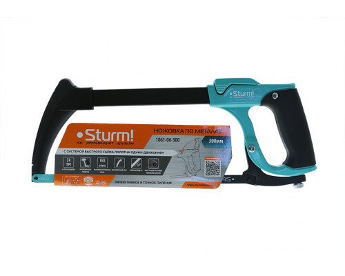 Ножовка по металлу, 300 мм, мгновенное снятие полотна Sturm! 1061-06-300