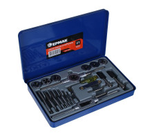 Набор плашек и метчиков ЕРМАК 21 шт. 637-025