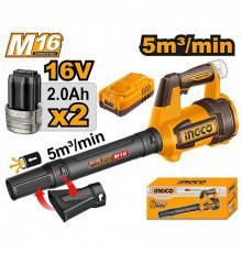 Аккумуляторная воздуходувка INGCO INDUSTRIAL 16 В 2x2 Ач CABLI168082