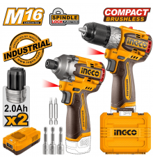 Набор шуруповерт и бесщеточный импульсный винтоверт INGCO INDUSTRIAL 16 В COSLI240968