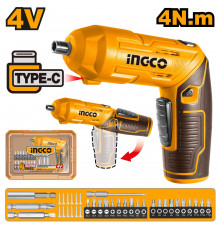 Аккумуляторная отвертка INGCO 4 В 4 Нм 1/4" CSDLI04425