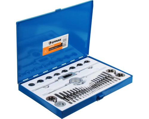 Набор метчиков и плашек ЕРМАК 36 предметов М3-М16 657-004