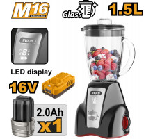 Аккумуляторный стационарный блендер 16В, 1,5 л INGCO CJB052K