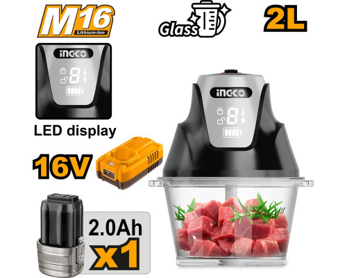 Аккумуляторный измельчитель блендер INGCO 16 В 2 л CFP029K