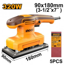 Шлифовальная машина вибрационная INGCO INDUSTRIAL 180х90 мм FS3216