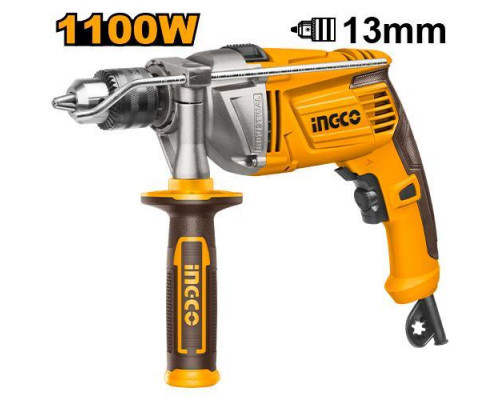 Электрическая дрель ударная 1100 Вт 1.5-13 мм SUPER INGCO INDUSTRIAL ID11008