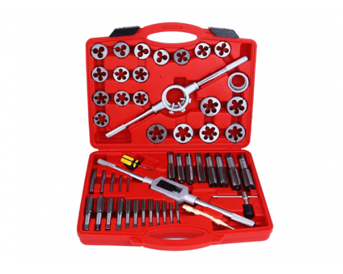 Набор плашек и метчиков ЕРМАК 51 шт 637-026