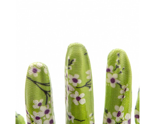 Перчатки садовые из полиэстера с нитрильным обливом, MIX цветов, M Palisad 67864