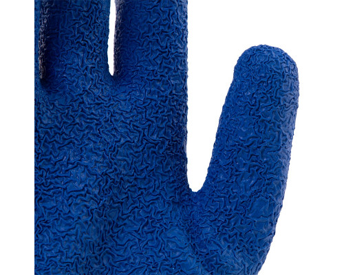 Перчатки трикотажные, полиэфирные, латексное рельефное покрытие, размер 9 СИБРТЕХ 677525