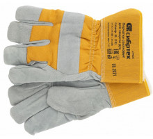 Перчатки спилковые комбинированные, усиленные, утолщенные, размер XL СИБРТЕХ 679032