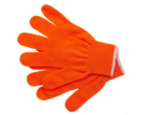Перчатки трикотажные, акрил, оранжевый, оверлок СИБРТЕХ 68659