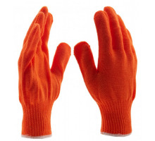 Перчатки трикотажные, акрил, оранжевый, оверлок СИБРТЕХ 68659