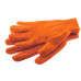 Перчатки трикотажные, акрил, двойные, оранжевый, двойная манжета Сибртех 68689