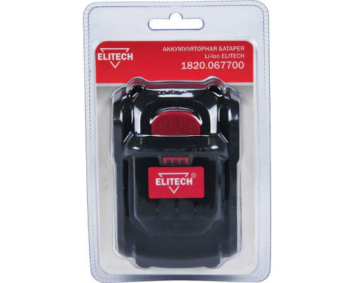 Аккумулятор (Li-Ion, 18 В, 4 Ач) Elitech 1820.067700 Аккумулятор (Li-Ion, 18 В, 4 Ач) Elitech 1820.067700