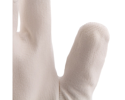 Перчатки трикотажные с белым полиуретановым покрытием, размер L, 15 класс вязки СИБРТЕХ 67866