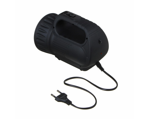 Фонарь-прожектор аккумуляторный ЧИНГИСХАН 18 SMD + 1 Вт LED, шнур 220 В, резинопластик ЕРМАК