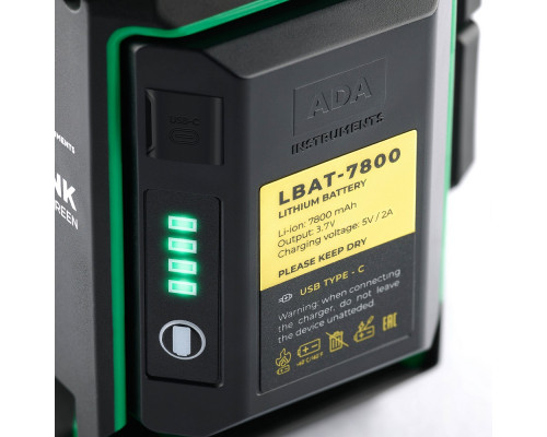 Лазерный уровень ADA LaserTANK 4-360 GREEN Basic Edition А00631