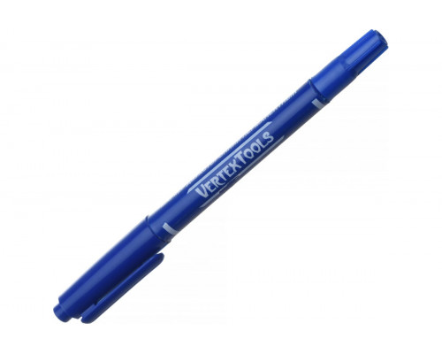 Строительный маркер VERTEXTOOLS синий, двухсторонний 00010-03