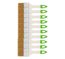 Кисть флейцевая 50х8, натуральная щетина, пластиковая ручка, 10 шт Сибртех 82580