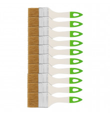 Кисть флейцевая 50х8, натуральная щетина, пластиковая ручка, 10 шт Сибртех 82580