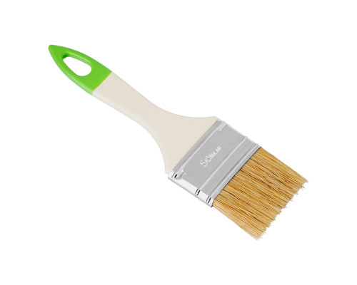 Кисть флейцевая 50х8, натуральная щетина, пластиковая ручка, 10 шт Сибртех 82580