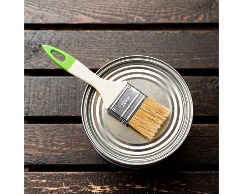 Кисть флейцевая 50х8, натуральная щетина, пластиковая ручка, 10 шт Сибртех 82580