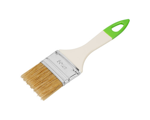 Кисть флейцевая 50х8, натуральная щетина, пластиковая ручка, 10 шт Сибртех 82580