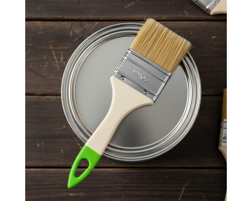 Кисть флейцевая 50х8, натуральная щетина, пластиковая ручка, 10 шт Сибртех 82580