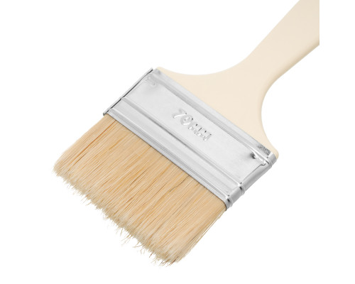 Кисть флейцевая СИБРТЕХ 70х8 мм, натуральная щетина, пластиковая ручка, 10 шт 82581