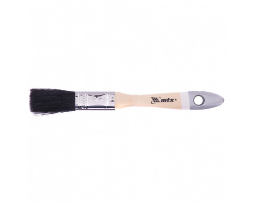 Плоская кисть MTX натуральная черная щетина, деревянная ручка 3/4" 82616