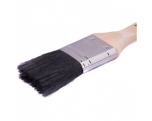 Плоская кисть MTX натуральная черная щетина, деревянная ручка 1.5" 82626