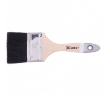 Плоская кисть натуральная черная щетина, деревянная ручка 3" MTX 82641