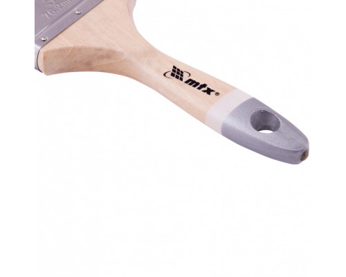 Плоская кисть натуральная черная щетина, деревянная ручка 4" MTX 82643